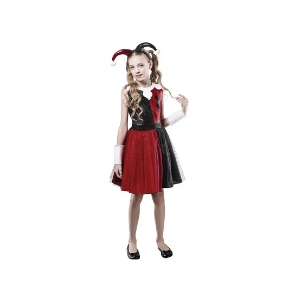 HARLEY QUINN Dress Rubies Halloween Costume girls Size Small 5-7 DC Comics nwt - Picture 1 of 9